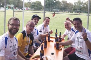 Sportgruppe SES und TBA nach dem AOK Firmenlauf 2023 in Feuerbach