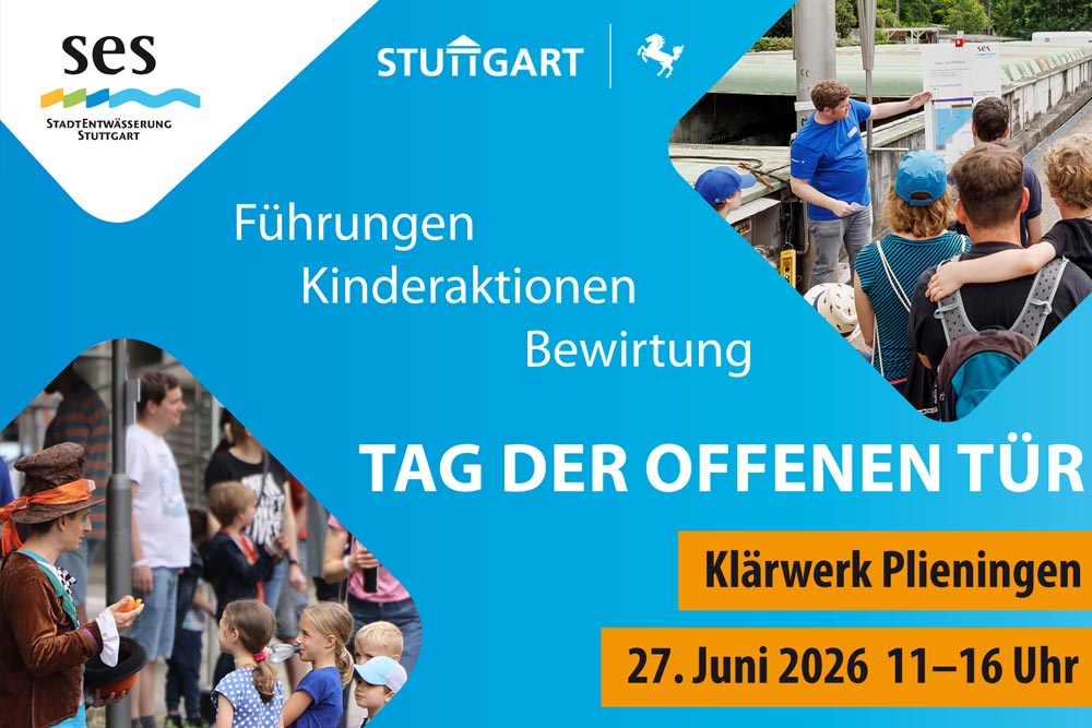 Die Stadtentwässerung Stuttgart veranstaltet einen Tag der offenen Tür im Klärwerk Stuttgart-Plieningen