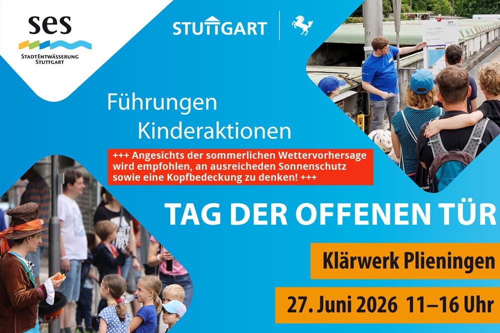 Die Stadtentwässerung Stuttgart veranstaltet einen Tag der offenen Tür im Klärwerk Stuttgart-Plieningen